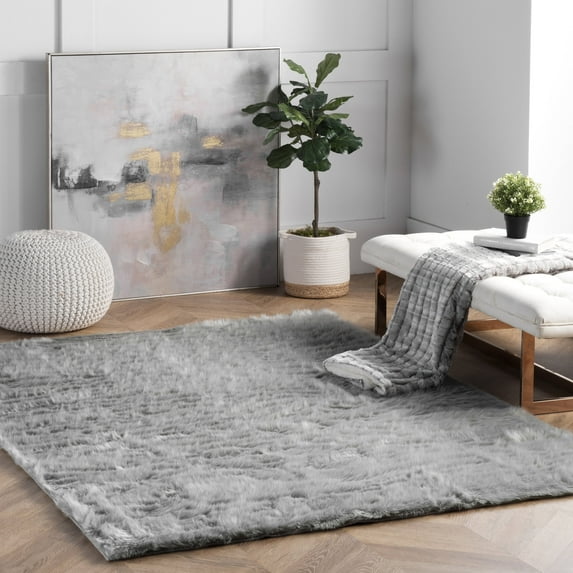 nuLOOM Cloud Shag Area Rug, 9' x 12', Grey