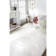 thumbnail image 1 of nuLOOM Cloud Faux Sheepskin Soft & Plush Shag Runner Rug, 2' 6" x 8', Ivory, 1 of 8