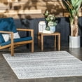 thumbnail image 1 of nuLOOM Codi Moroccan Banded Machine Washable Indoor/Outdoor Area Rug, 5' x 8', Green, 1 of 8