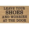 thumbnail image 1 of nuLOOM Coir Leave Your Shoes and Worries Door Mat, 1' 5" x 2' 5", Natural, 1 of 4