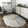 thumbnail image 1 of nuLOOM Cyn Contemporary Abstract Area Rug, 6' 7" x 9', Oval, Cyn Silver, 1 of 10