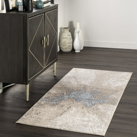 nuLOOM Cyn Contemporary Abstract Area Rug, 2' 8" x 8', Runner, Cyn Beige