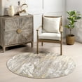 thumbnail image 1 of nuLOOM Contemporary Abstract Leora Area Rug, 5', Round, Leora Gold, 1 of 9