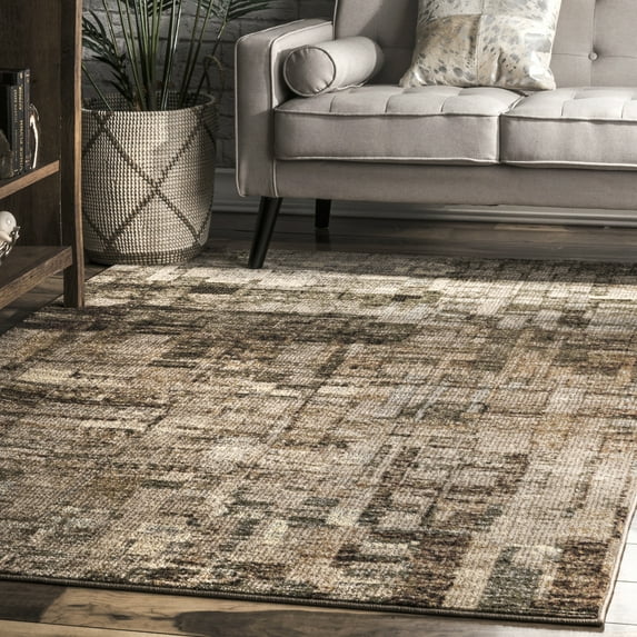 nuLOOM Contemporary Abstract Lilly Area Rug, 4' x 6', Brown