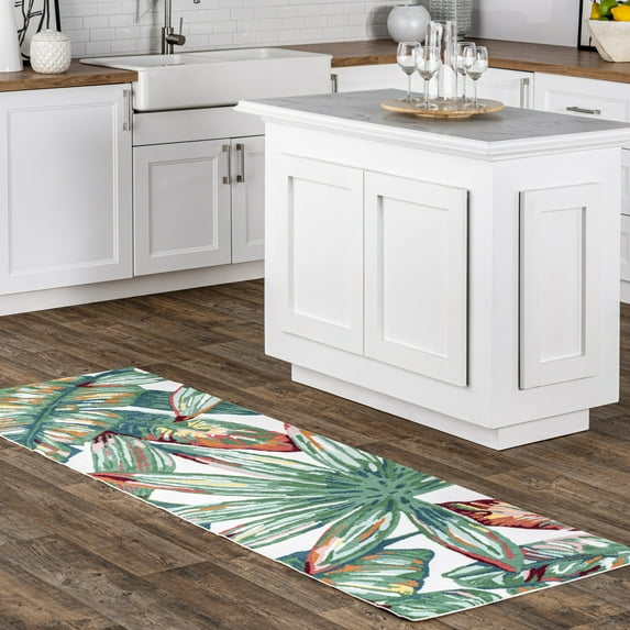 nuLOOM Contemporary Floral Lindsey Area Rug, 2' 6" x 6', Runner, Lindsey Green Multicolor