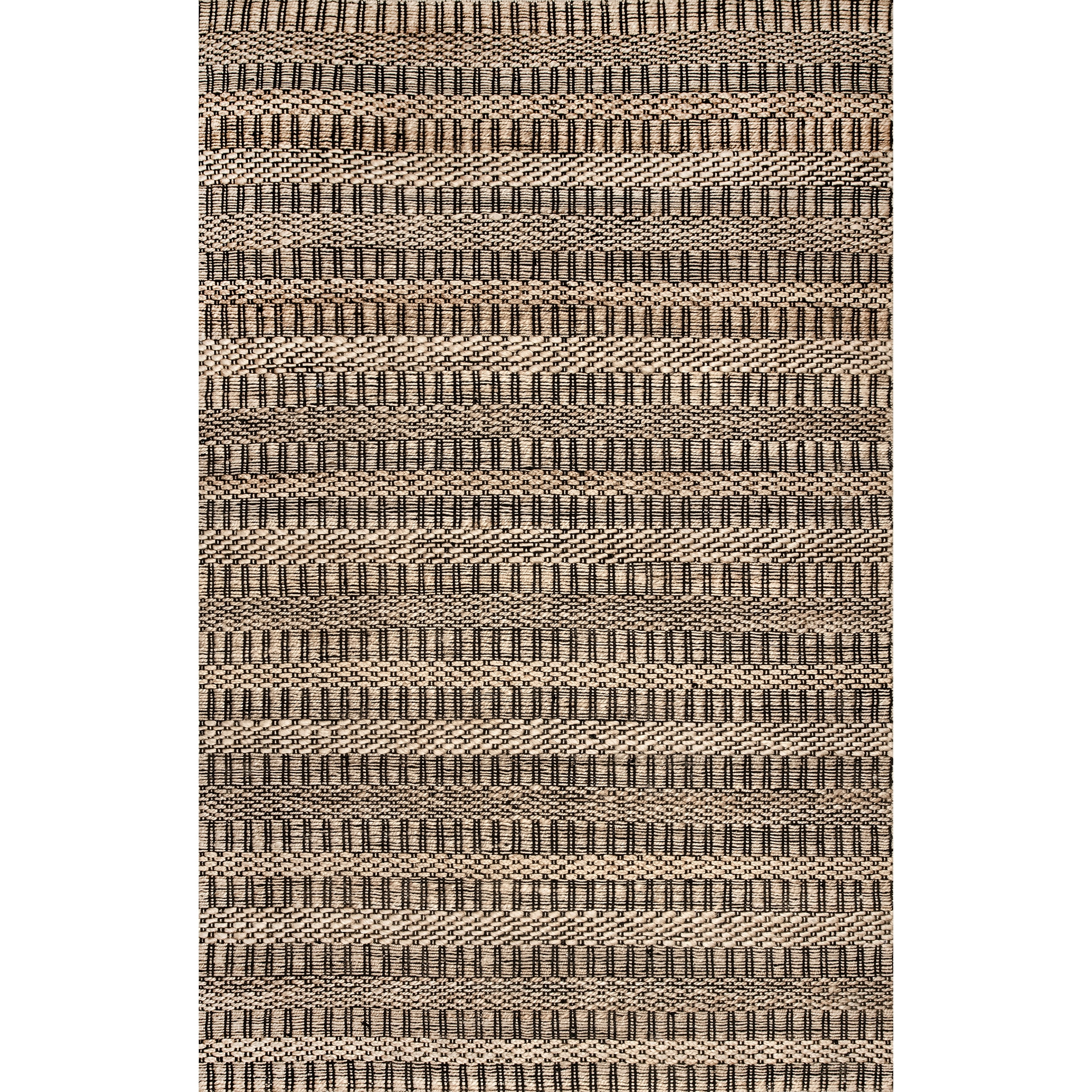 nuLOOM Coraline Jute Striped Basketweave Area Rug