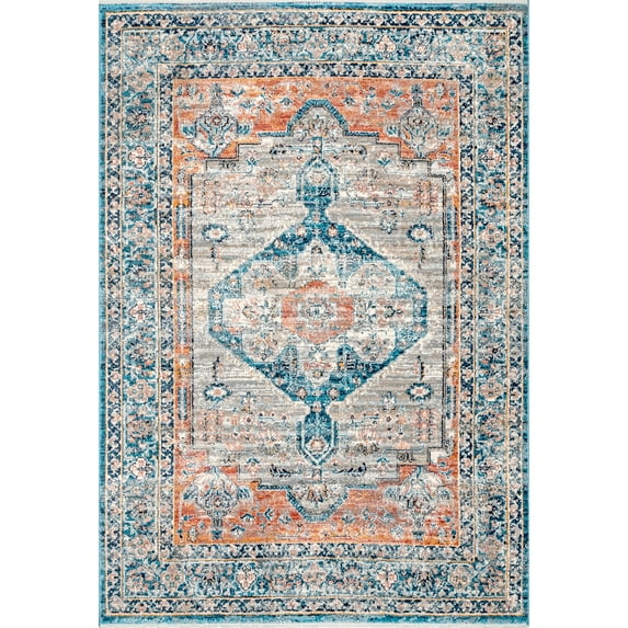 nuLOOM Corolla Persian Vintage Area Rug, 4' x 6', Beige