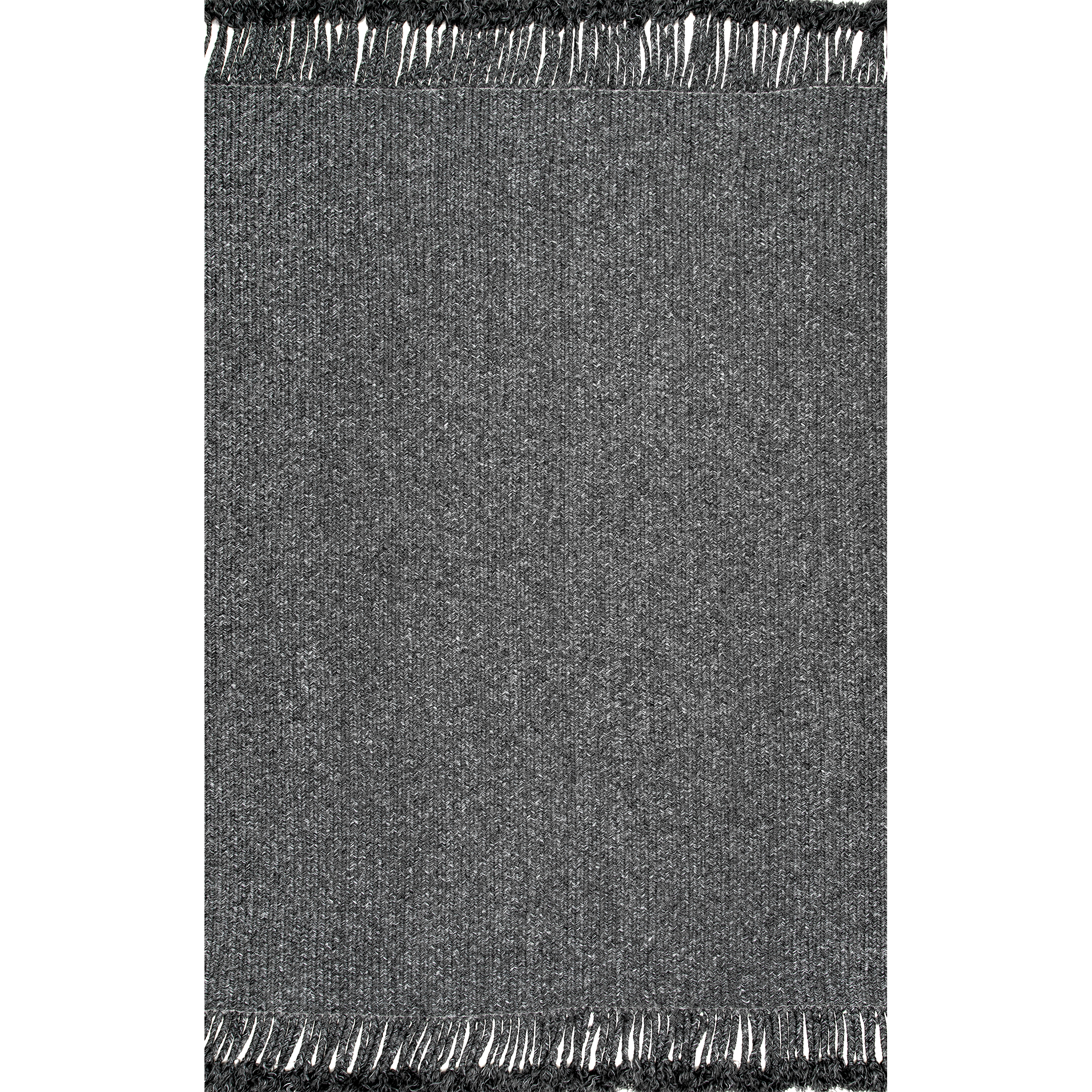 nuLOOM Courtney Braided Indoor/Outdoor Area Rug, 8', Charcoal - image 1 of 2