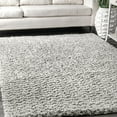 thumbnail image 1 of nuLOOM Cuellar Chevron Shag Area Rug, 7' 6" x 9' 6", Ivory, 1 of 2
