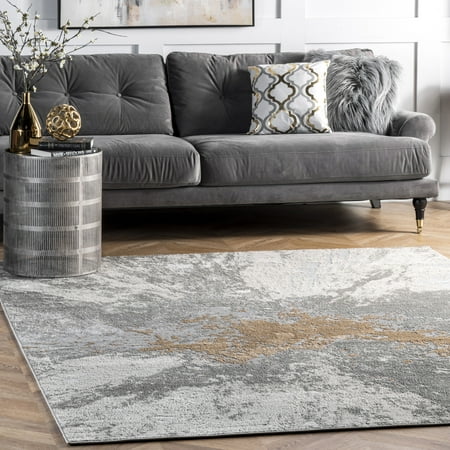 nuLOOM Cyn Contemporary Abstract Area Rug, 3' x 5', Cyn Silver