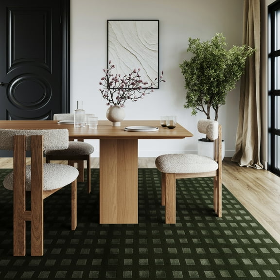 nuLOOM Daleyza Checkered Machine Washable Area Rug, 2' x 3', Daleyza Green