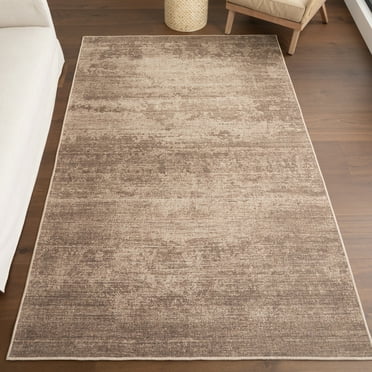 nuLOOM Damira Solid Machine Washable Area Rug, 8' x 10', Brown