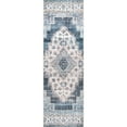 thumbnail image 1 of nuLOOM Dania Machine Washable Medallion Runner Rug, 2' 6" x 8', Navy, 1 of 2