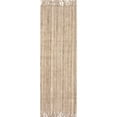 thumbnail image 1 of nuLOOM Daniela Chunky Jute Natural 2' 6" x 14' Farmhouse Runner Rug, 1 of 10