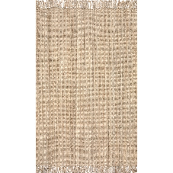 nuLOOM Daniela Chunky Jute Natural 2' x 3' Farmhouse Area Rug