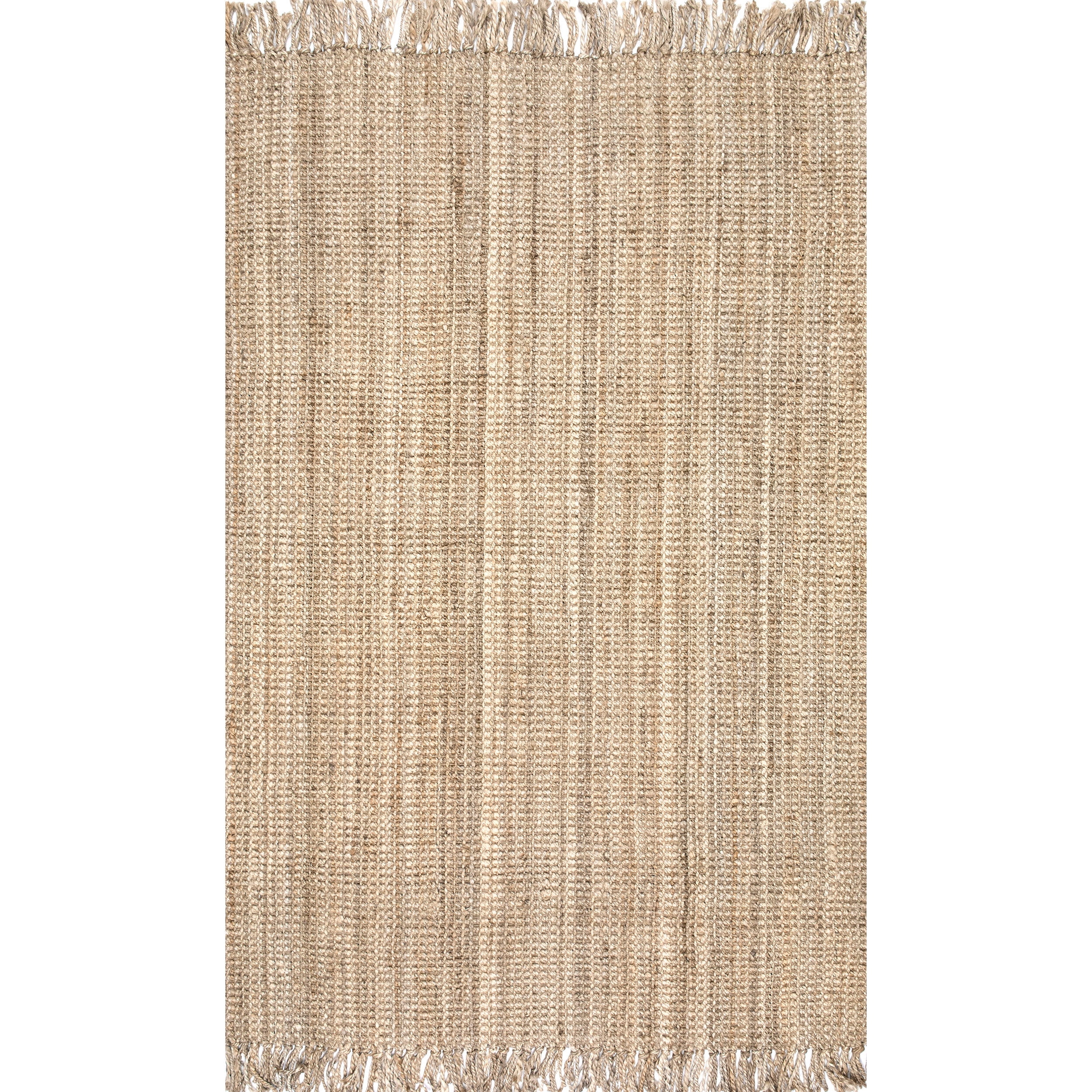 nuLOOM Daniela Chunky Jute Natural 9' 6" x 12' 6" Farmhouse Area Rug