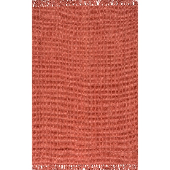 nuLOOM Daniela Farmhouse Chunky Jute Area Rug, 4' x 6', Terra