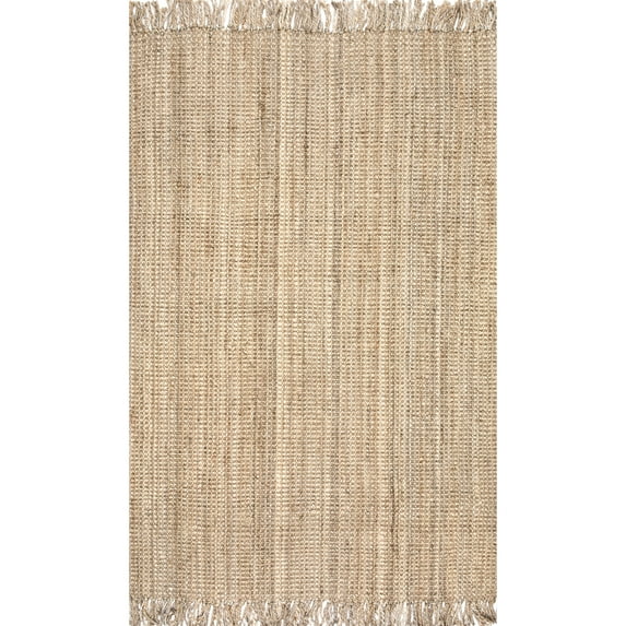 nuLOOM Daniela Farmhouse Chunky Jute Area Rug, 8', Natural