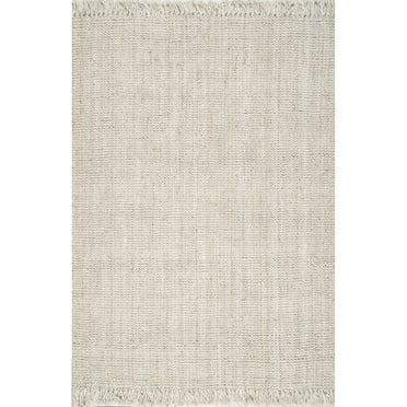 nuLOOM Daniela Farmhouse Chunky Jute Area Rug, 9' 6" x 12' 6", Off White