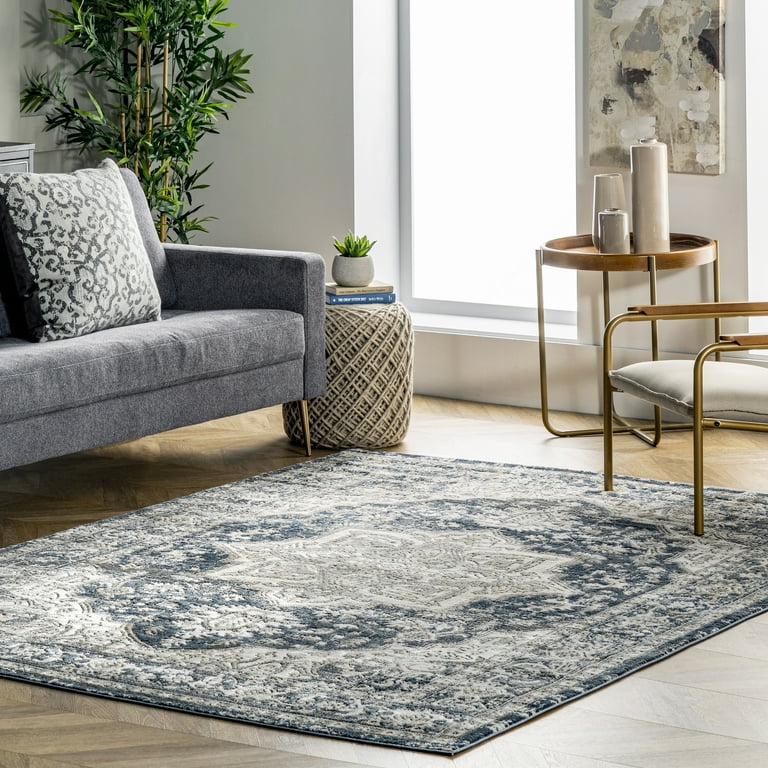 nuLOOM 2 x 8 Gray Indoor Medallion Vintage Runner nuLOOM 2 x 8 Gray Indoor Medallion Vintage Runner