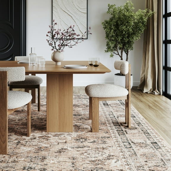 nuLOOM Davi Faded SplashGuard Machine Washable Area Rug, 8' x 10', Davi Stone