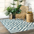 thumbnail image 1 of nuLOOM Dawn Celtic Trellis Indoor/Outdoor Area Rug, 6' 3" x 9', Blue, 1 of 4