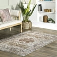 thumbnail image 1 of nuLOOM Dawson SpinClean Machine Washable Distressed Medallion Area Rug, 3' x 5', Dawson Beige, 1 of 8