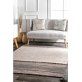 thumbnail image 1 of nuLOOM Deetta Banded Tassel Area Rug, 4' x 6', Light Beige, 1 of 3