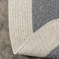 thumbnail image 1 of nuLOOM Indoor/Outdoor Braided Solid Border Delaine Area Rug, 2' 6" x 8', Oval, Delaine Grey, 1 of 6