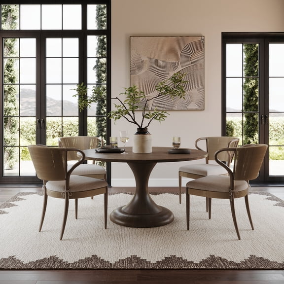 nuLOOM Delphira Modern Wool Area Rug, 6' x 9', Brown