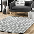 thumbnail image 1 of nuLOOM Skye Geometric Cotton Flatweave Area Rug, 4' x 6', Skye Ivory, 1 of 5