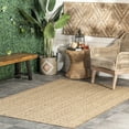 thumbnail image 1 of nuLOOM Devon Geometric Stiped Indoor/Outdoor Area Rug, 6' 7" x 9', Devon Beige, 1 of 6