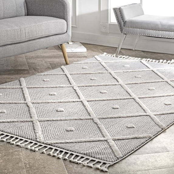 nuLOOM Deyton Diamond Area Rug, 4' x 6', Gray