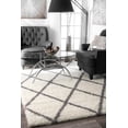 thumbnail image 1 of nuLOOM Diamond Soft & Plush Shag Area Rug, 5' 3" x 7' 6", Gray, 1 of 2
