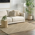 thumbnail image 1 of nuLOOM Diamond Trellis Jute Area Rug, 9' x 12', Diamond Natural, 1 of 9