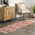 thumbnail image 1 of nuLOOM Dianna SpinClean Cotton-Blend Distressed Medallion Area Rug, 2' x 8', Runner, Dianna Rust, 1 of 10