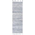 thumbnail image 1 of nuLOOM Diem Geometric Cotton Tassel Runner Rug, 2' x 6', Blue, 1 of 2