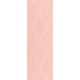 thumbnail image 1 of nuLOOM Dotted Diamond Trellis Wool Runner Rug, 2' 6" x 8', Baby Pink, 1 of 2