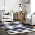 thumbnail image 1 of nuLOOM Effie Striped Indoor/Outdoor Fringe Area Rug, 8' x 10', Blue, 1 of 9