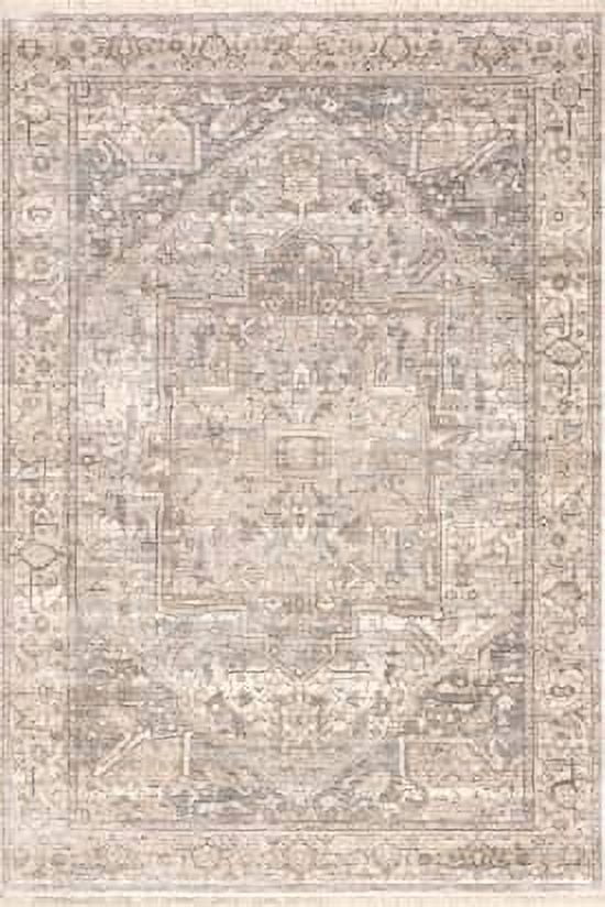 nuLOOM Ehtel Medallion Fringe Area Rug or Runner