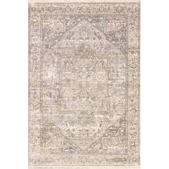 nuLOOM Ehtel Medallion Fringe Area Rug or Runner