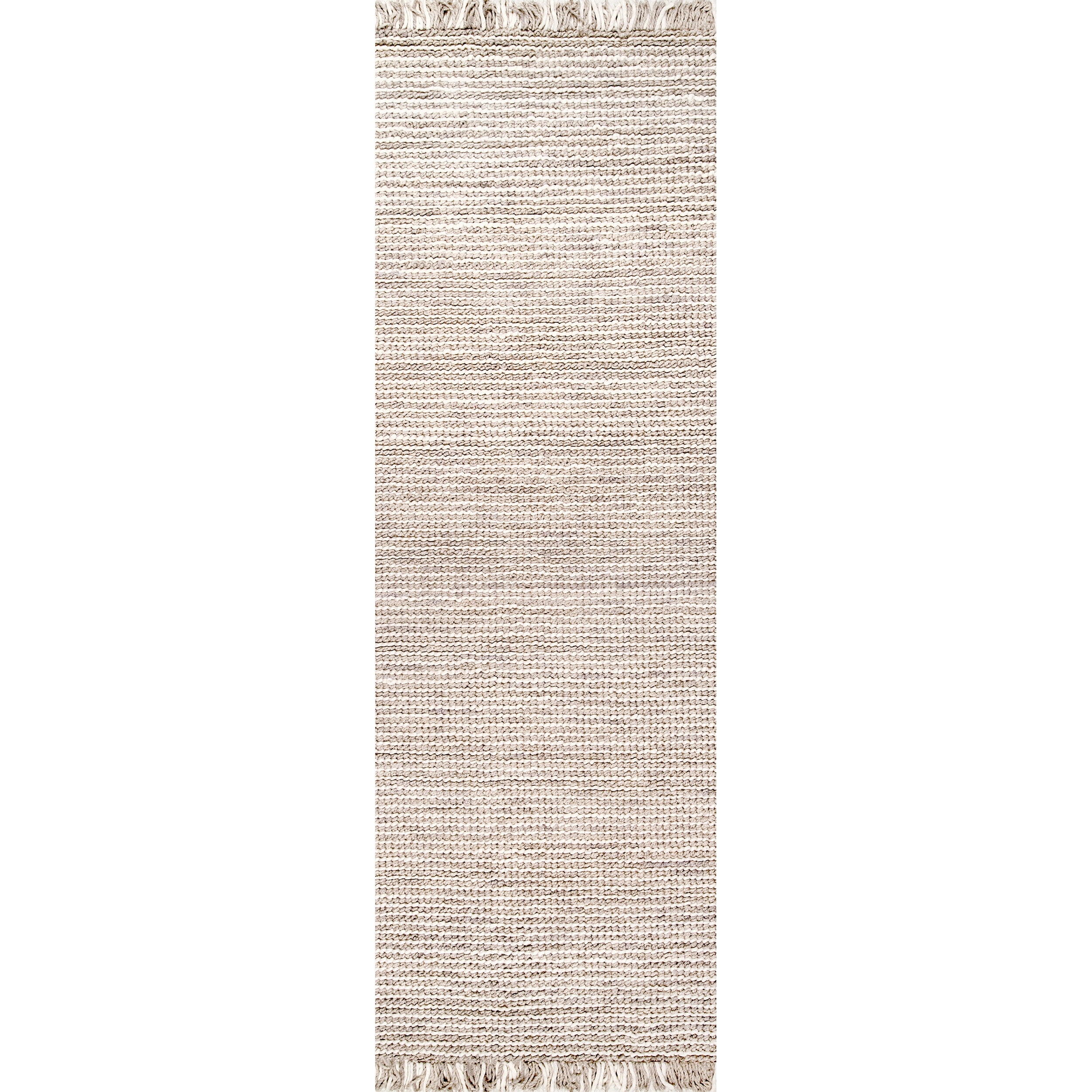 nuLOOM Eileen Hand Woven Wool Runner Rug, 2' 6" x 8', Beige
