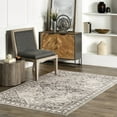 thumbnail image 1 of nuLOOM Eira Medallion SplashGuard Machine Washable Area Rug, 6' x 9', Eira Taupe, 1 of 12