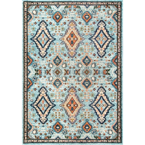 nuLOOM Elayne Diamond Area Rug, 7' 10" x 11', Green