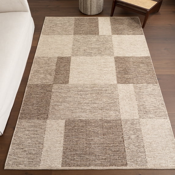 nuLOOM Eldora Contemporary Checkered Jute Area Rug, 5' x 8', Beige