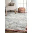 thumbnail image 1 of nuLOOM Elena Braided Border Jute Area Rug, 7' 6" x 9' 6", Light Blue, 1 of 2