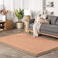 thumbnail image 1 of nuLOOM Eleonora Casual Jute Area Rug, 8' x 10', Eleonora Peach, 1 of 9