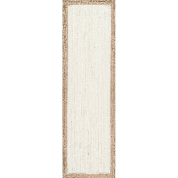 nuLOOM Eleonora Casual Jute White 2' 6" x 8' Farmhouse Runner Rug