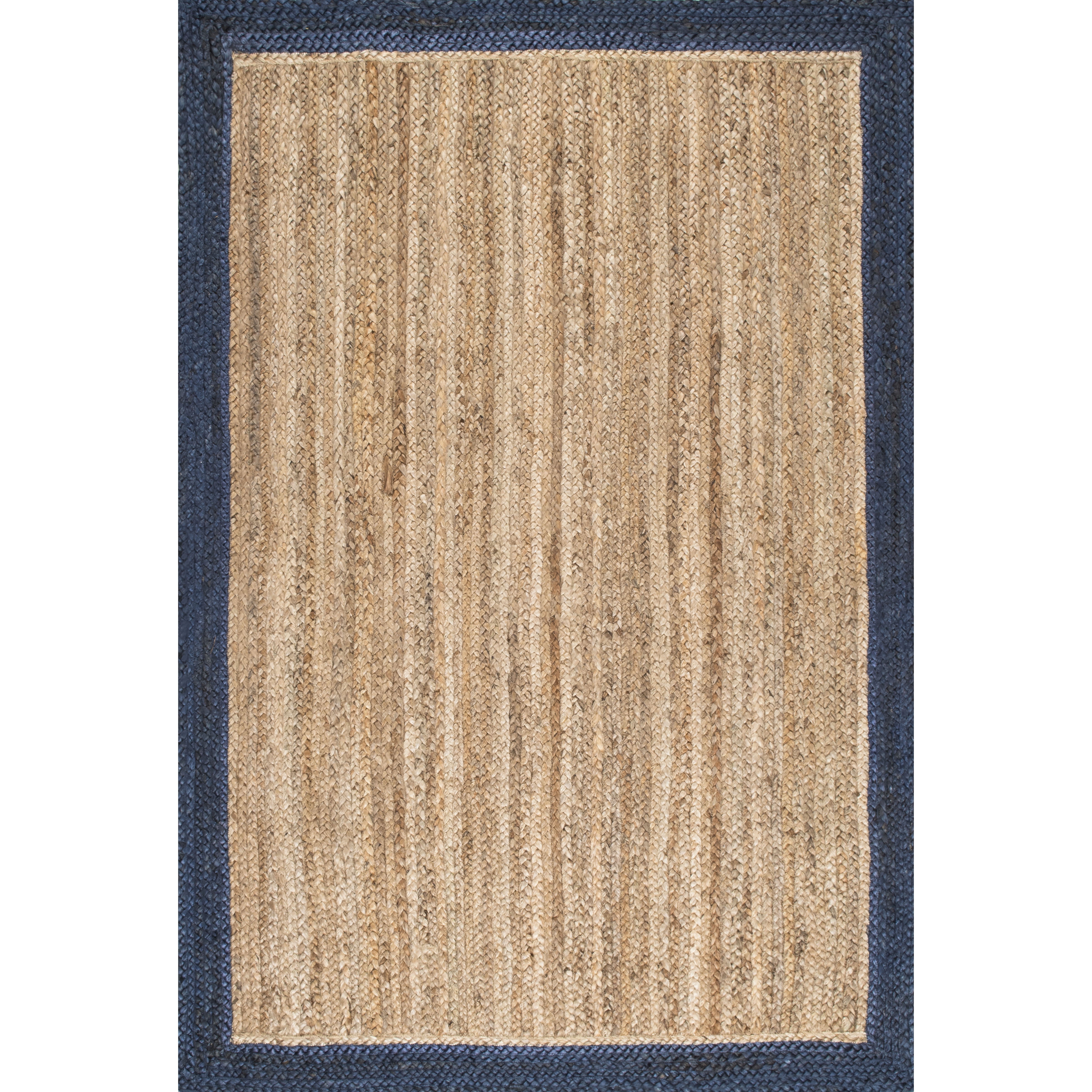 nuLOOM Eleonora Hand Woven Jute Area Rug, 5' x 8', Navy