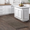 thumbnail image 1 of nuLOOM Elfriede Farmhouse Jute Blend Area Rug, 2' 6" x 10', Runner, Elfriede Charcoal, 1 of 9